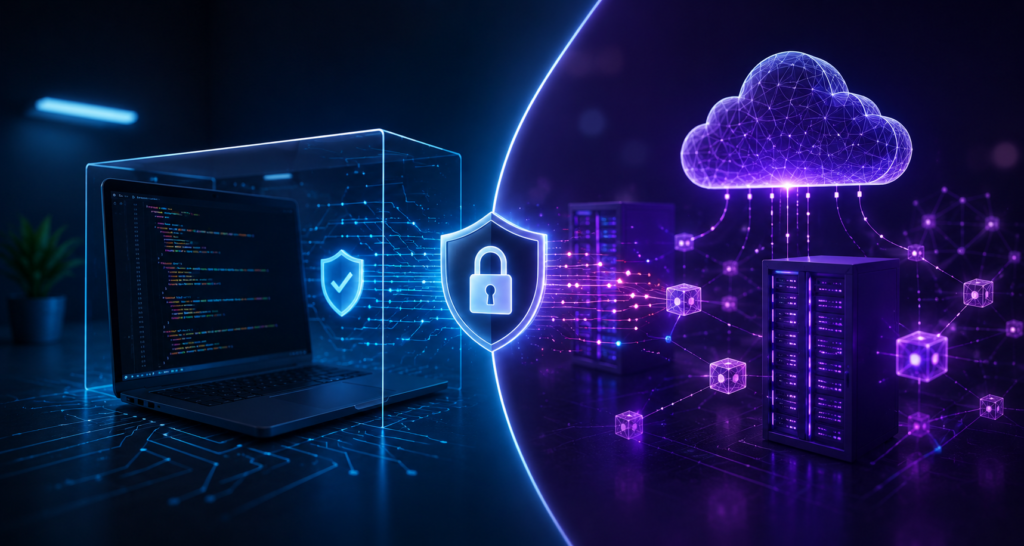 Secure AI coding environment with cloud privacy