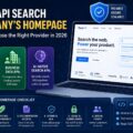 Search API homepage comparison graphic with SERP, business data, and AI-native API categories.