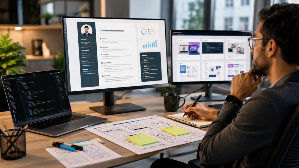 Front end developer improving website performance accessibility and user experience