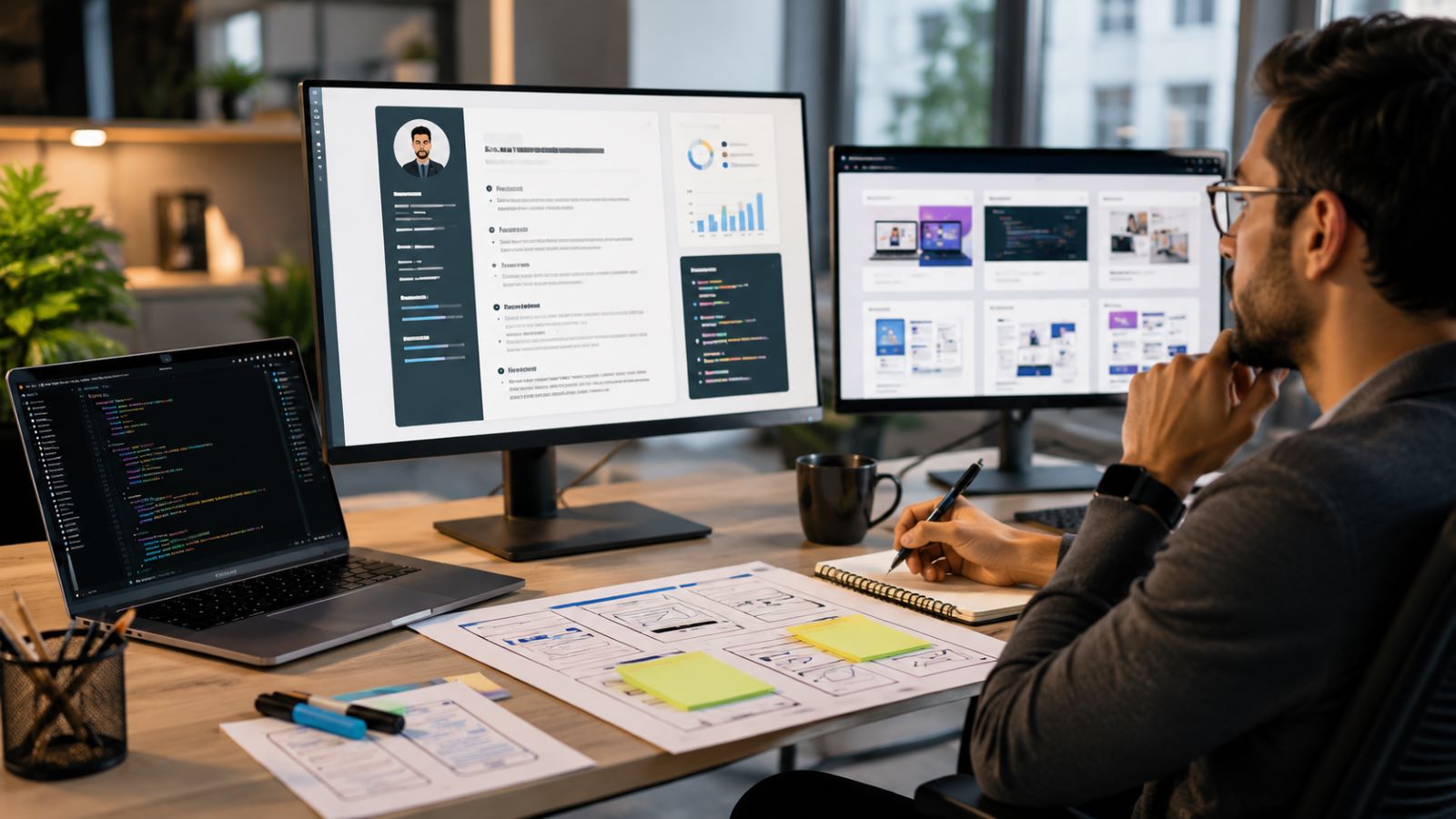 Front end developer improving website performance accessibility and user experience